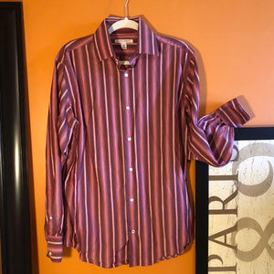 Groovy guys striped pink shirt, Banana Republic